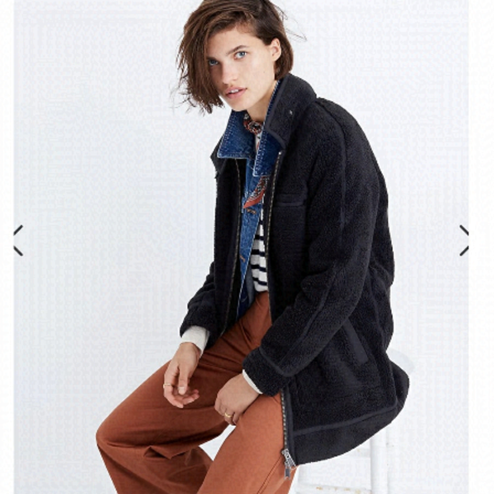 Madewell Sherpa City Grid Coat size small
